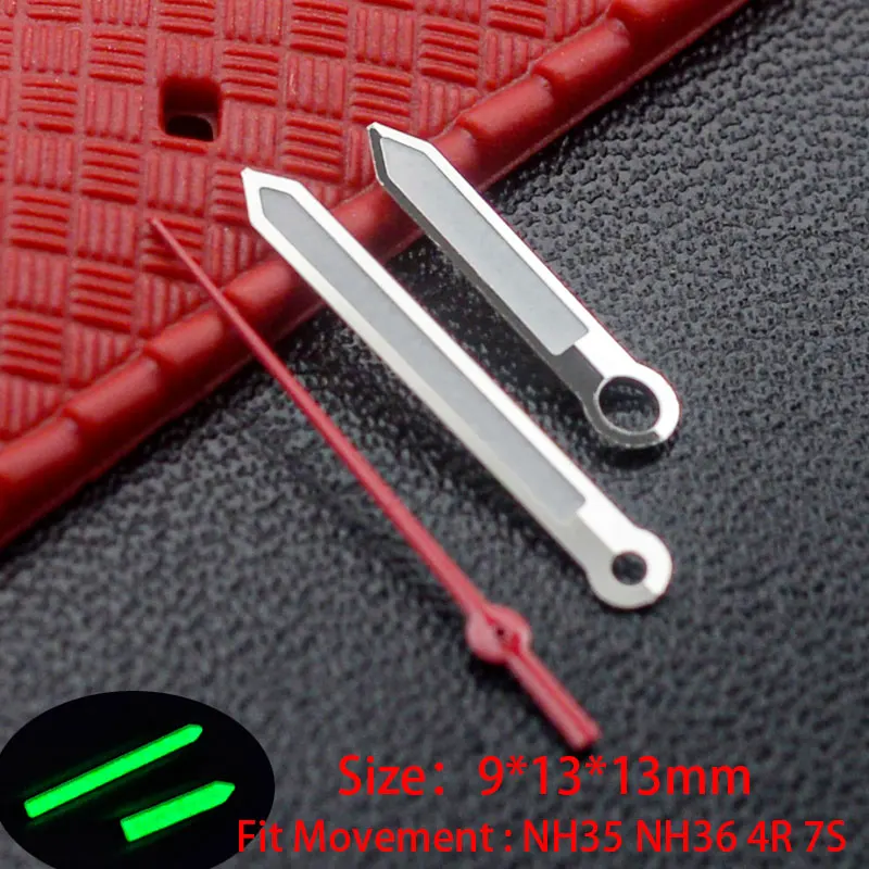 Orologio Puntatore Nh35 Mani 9Mm * 13Mm * 13Mm Verde Luminoso Fit Nh36 Nh35 4 R35 4 R36 7S Movimento Accessori Per Orologi Seiko