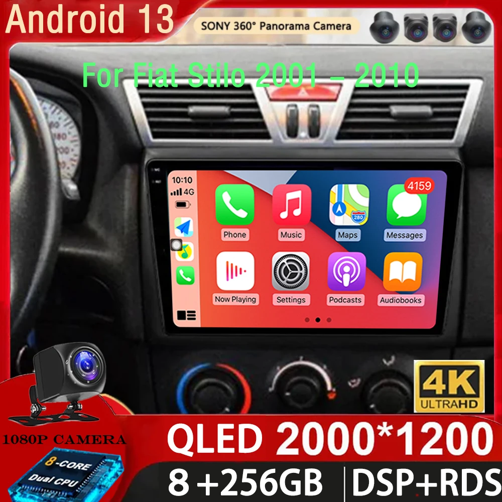 

Android 13 For Fiat Strada Idea 2012-2016 2K QLED Android Car Radio Multimedia Video Player GPS Stereo CarPlay Head Unit 4G DSP