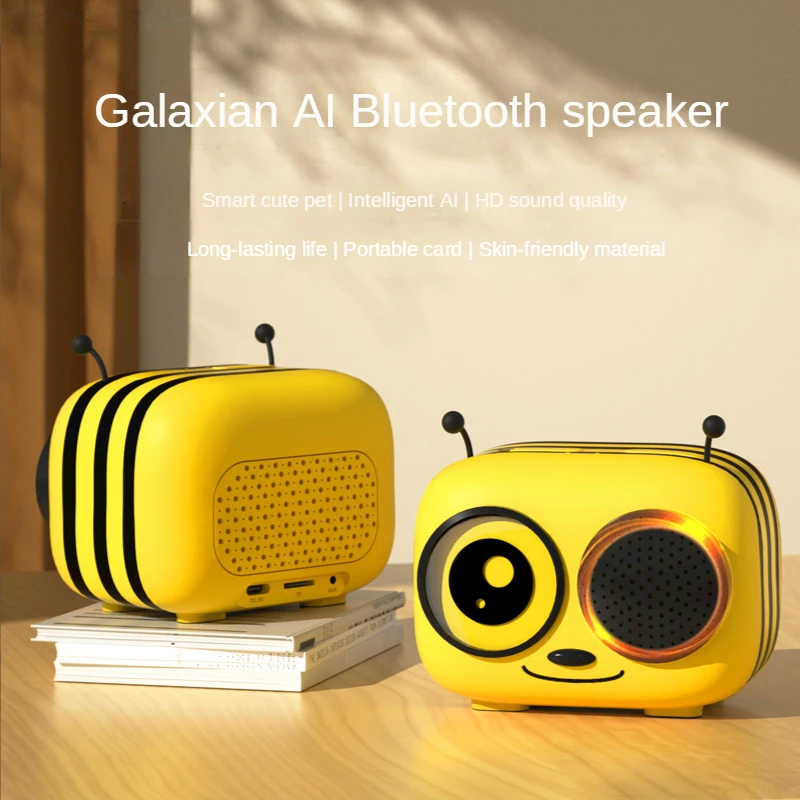 

BS28 Mini Bee Wireless Bluetooth Speaker Portable Outdoor Stereo Music Center Column Subwoofer Hands-free Call/TF Card/AUX/NFC