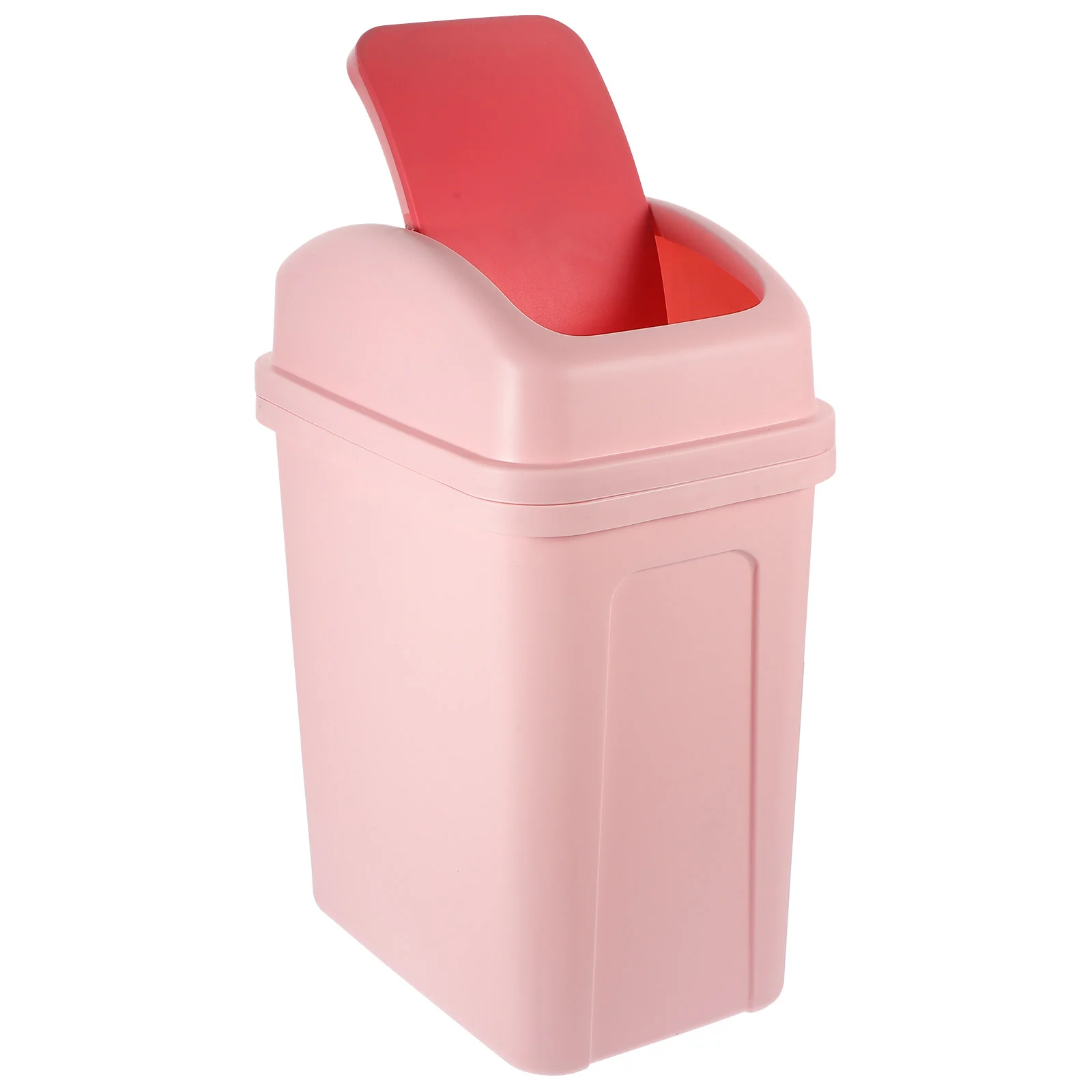 

Shake Lid Trash Can Litter Boxes Waste Bins Kitchen Household Plastic with Pp Small Flip Office Bathroom Swing