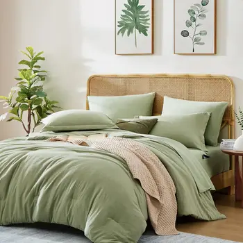 Queen Sage Green Comforter 1