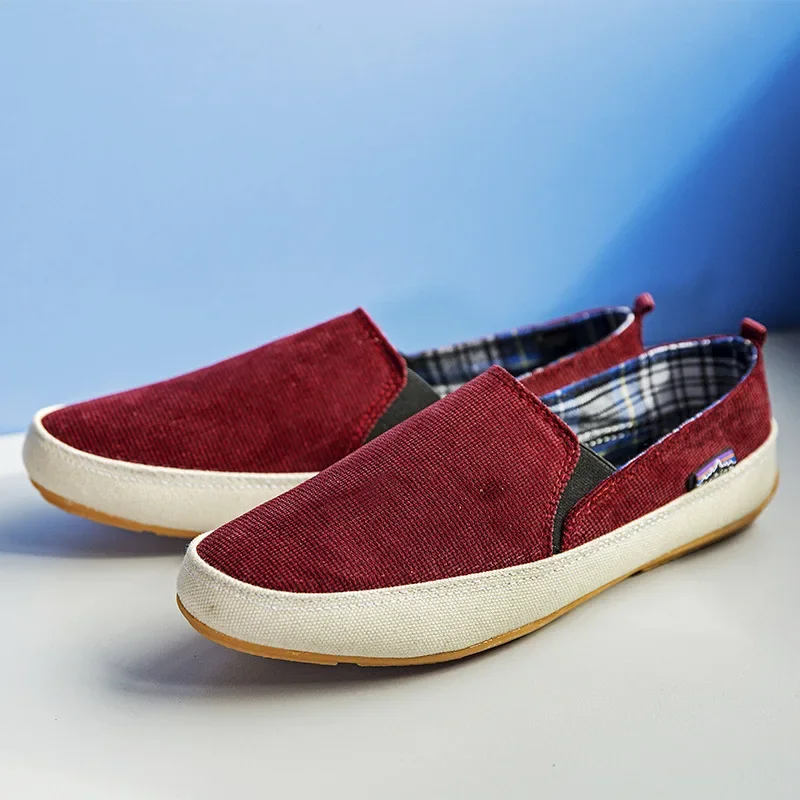 Summer Men's Loafers Classic Slip-ons Casual Shoes Canvas Shoes Breathable Men Sneakers Driving Shoes Flat Walking Sports Shoes 6