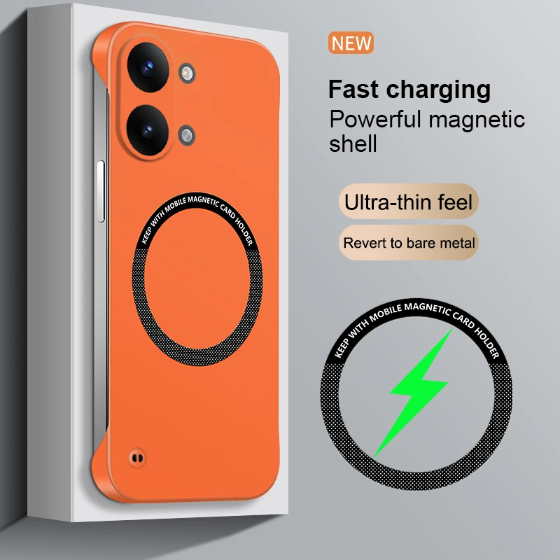Enhanced Frameless Magnetic Slim Case with Wireless Charging & Matte Finish