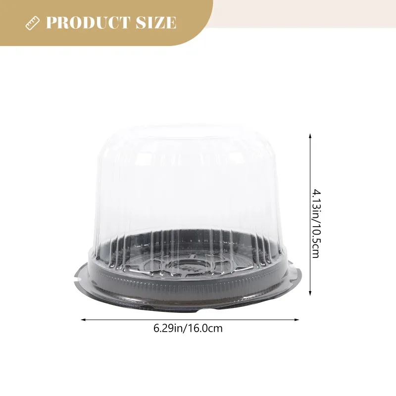 Cake Boxes 4/6/8 Inch Lids Containers Dome Disposable Cover 10pcs