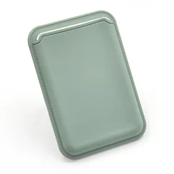Magnetic Silicone Card Holder Wallet Case (Eucalyptus Green)