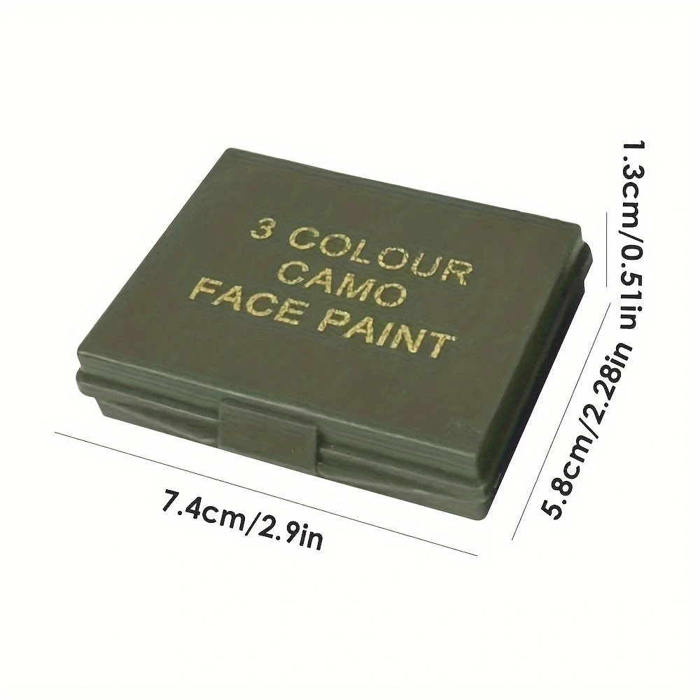 Three-Color Camouflage Facial Painting Kit - Tactical Outdoor Cs Field Equipment, Real Camouflage Makeup Oil for Camouflage and Mixing 6
