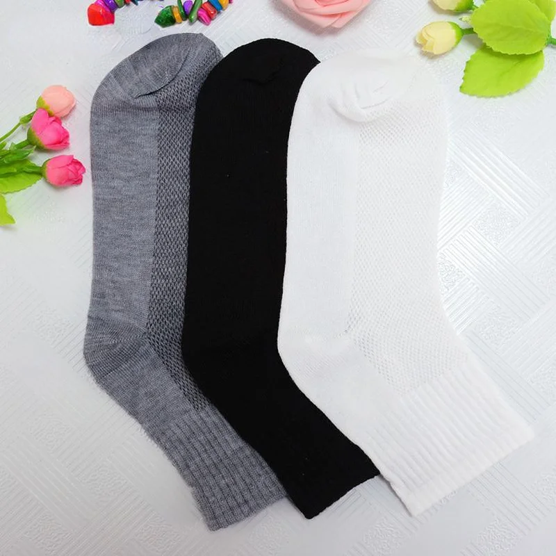 1Pair/Lot High Quality Men Socks Black Mesh Cotton Sock Male Gray Casual Breathable Cheap Socks Wholesale Drop Shipping EU39-43