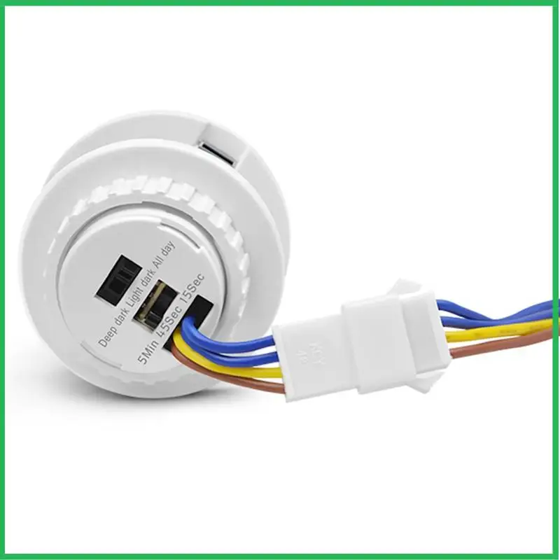 2Pcs 110-220V PIR Sensor Smart Detection Time Delay Adjustable Infrared Induction Detector