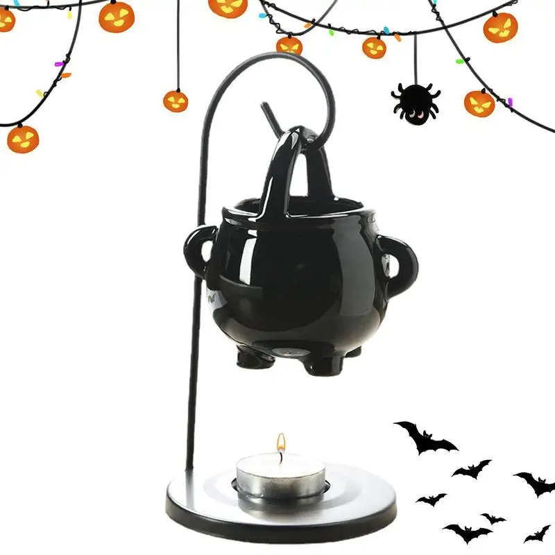 Bruciatore Di Cera Per Calderone Di Streghe In Ceramica Per Ornamenti Per Feste Di Halloween Decorazione Per La Casa Gotica Olio Per Calderone Multifu