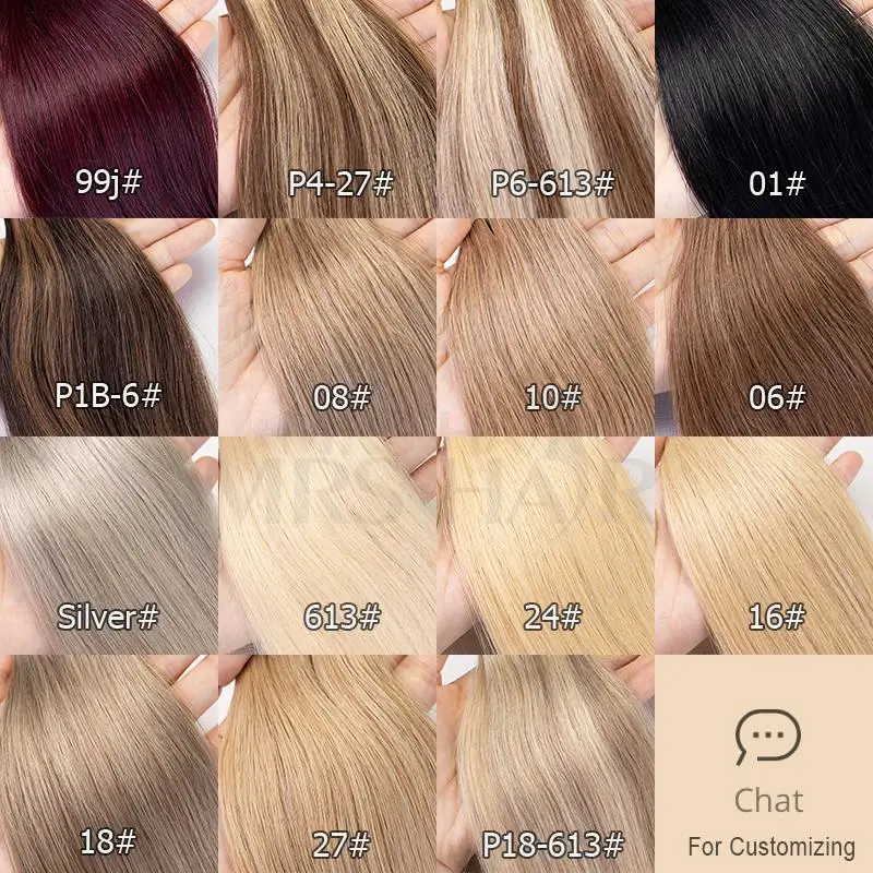 Human Hair Extensions MRS HAIR 6D Hair Extensions Human Hair Non-Remy 6D2 Extensions Micro Tiny Invisiable Metal Tips Keratin Bonds