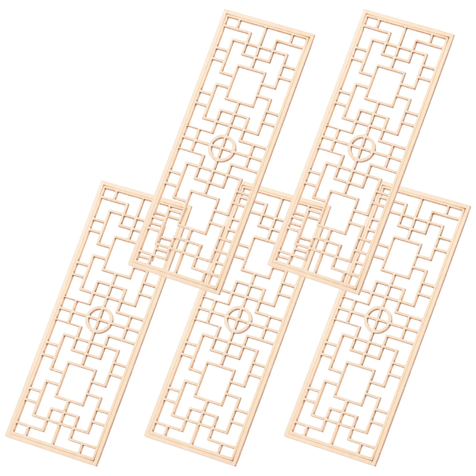 

5 Pcs House Screen Unique Decoration Mini for Kids Desktop Model Sand Table Bedroom Decorative Accessories Ornamental Wood