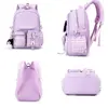2024 new student backpack, cartoon cute children's backpack for grades 1-6, lightweight and load reducing backpack for boys and 6