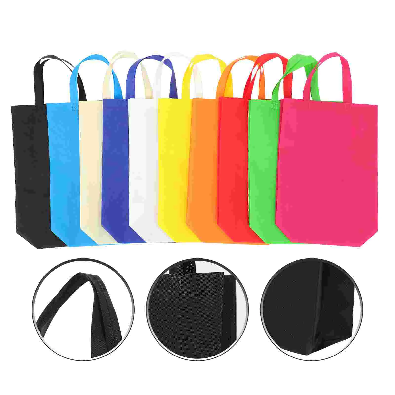 

30pcs Non Woven Shopping Reusable The Handbags Shopping Bags with Handles Grocery Tote