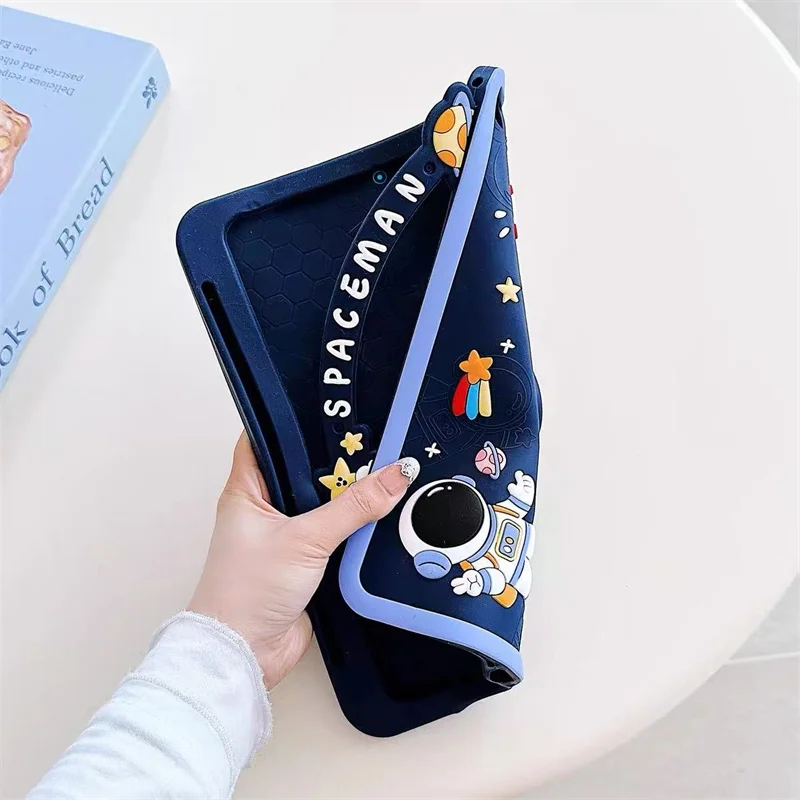 Kids Cartoon Tablet Case Stand - Silicone Protective Cover