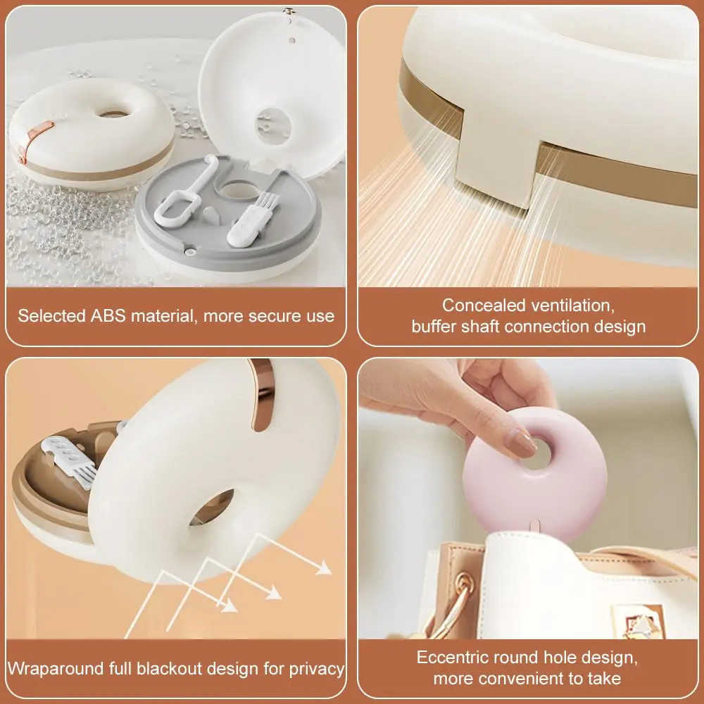 Doughnut Design 2 Layers Invisible Braces Box Simple Style Denture Storage Box Portable Remover Chewies Cleaning Container Case