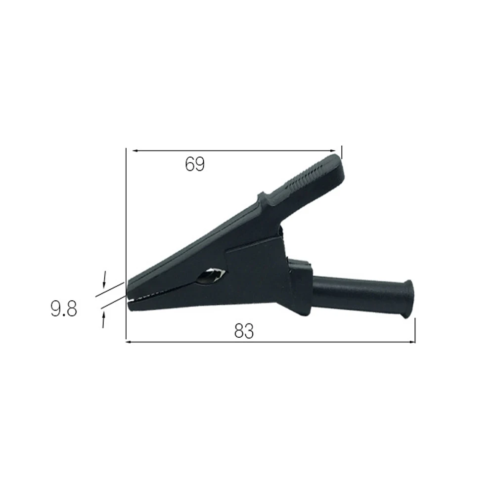 2PCS 20mm Opening Alligator Test Clip for Banana Plug 4mm Multimeter Pen Cable Probes Crocodile Clip with Full Cover