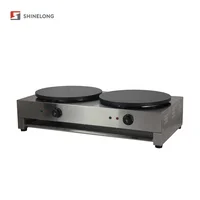 Professional Stainless Steel Double Plate Electric Crepe Makers Pan 1