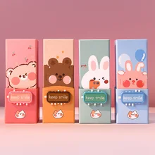 

New Creative Folding Cute Pencil Case Pencil Case With Combination Lock Artist's Brush Case Tool Case Learning Office Stationery