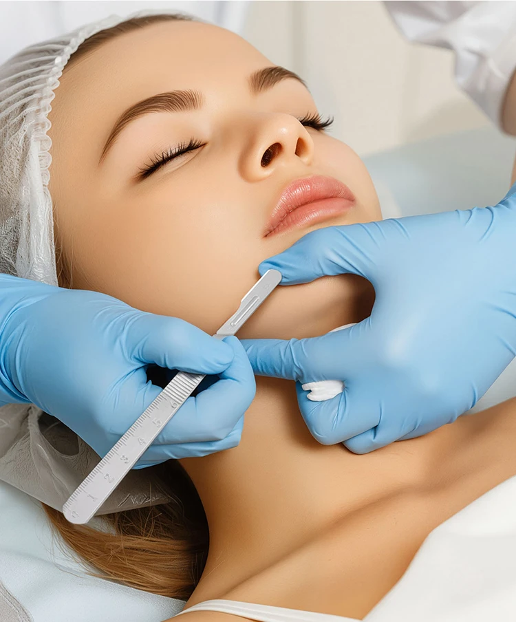 100 teile/schachtel Dental 10R Carbon Stahl Chirurgische Klingen Labor Chirurgische Klingen für Dermaplaning Sterilisiert AZDENT – Detail 6