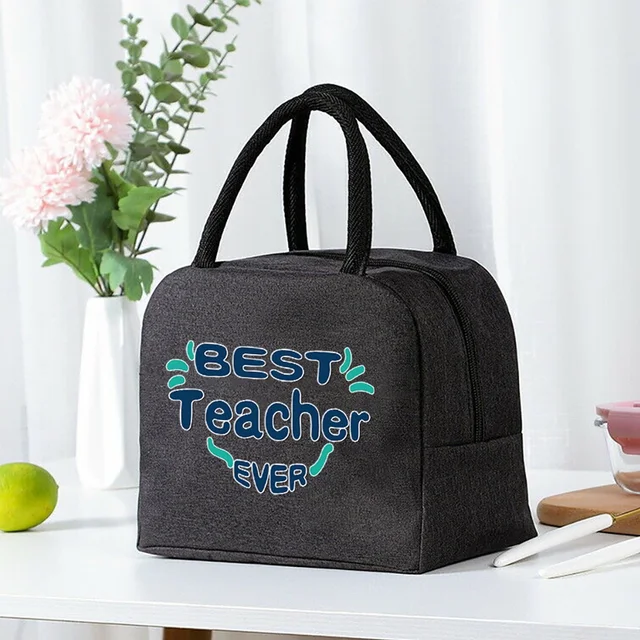 Insulated Lunch Bag  Zipper Cooler Tote Thermal Bag Lunch Box  Canvas Food Picnic Lunch Bags for Work Handbag Teacher Pattern 4Teacher005