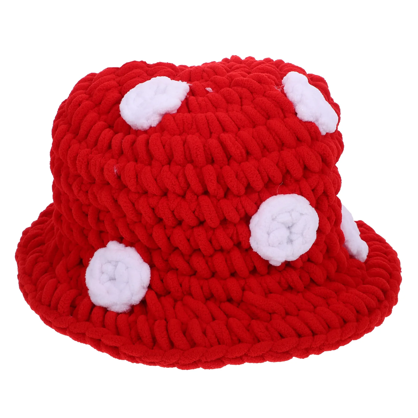 

Mushroom Hat Thermal Funny Photography Props for Photoshoot Thick Velvet Thread