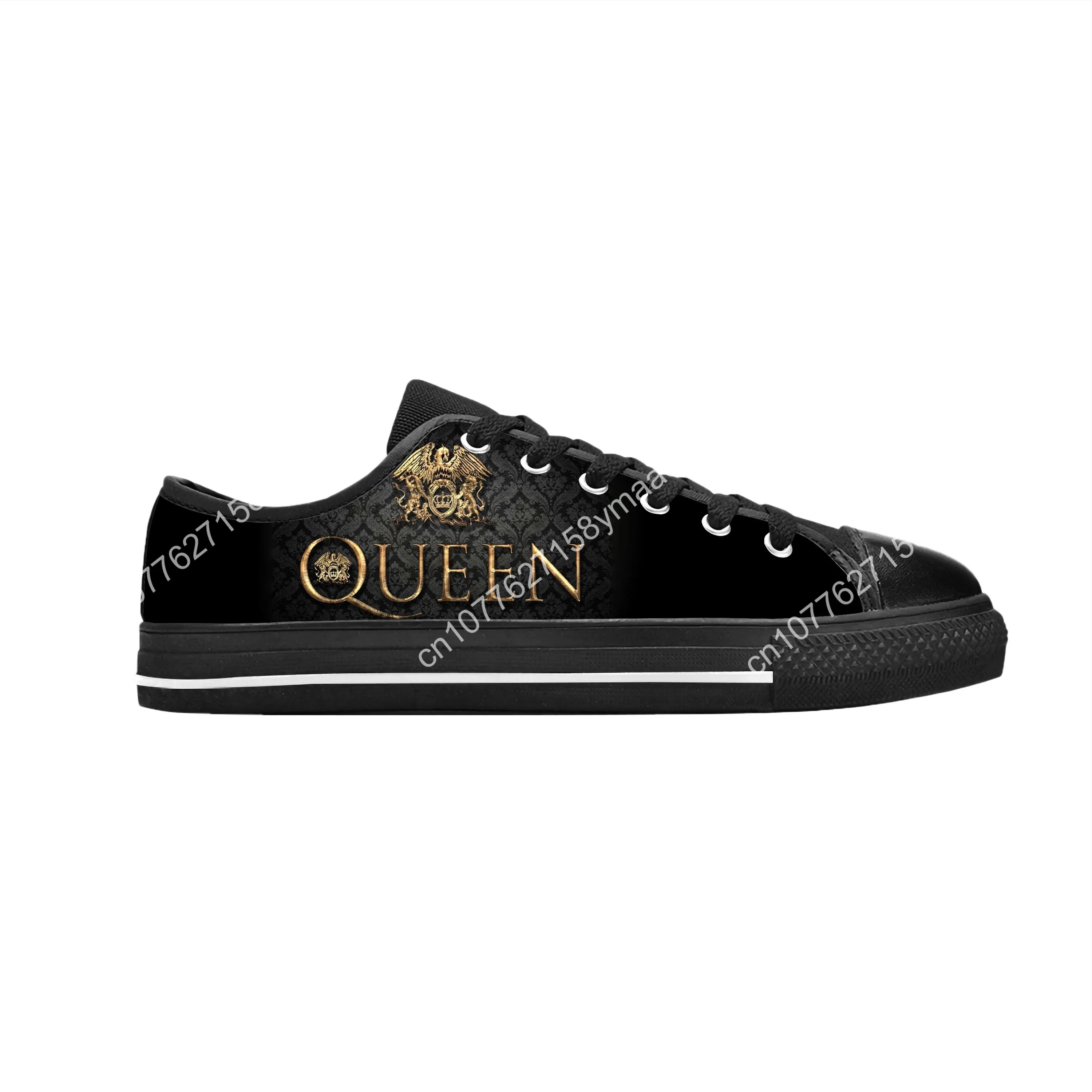 Freddie Mercury Rock Band Music Singer Funny Queen Casual Cloth Shoes Low Top Comfortable Breathable 3D Print Men Women Sneakers