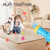 Cat Toys Interactive Launch Training Toy For Pet Kitten Creative Mini Shooting Gun Games Stretch Plush Ball Toys Pet Supplies 3