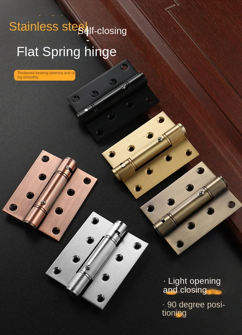 vanzlife Invisible Door Self-Closing Hinge Dark Wooden Door Spring Closer Self-Rebound Positioning for Home Improvement door hinges