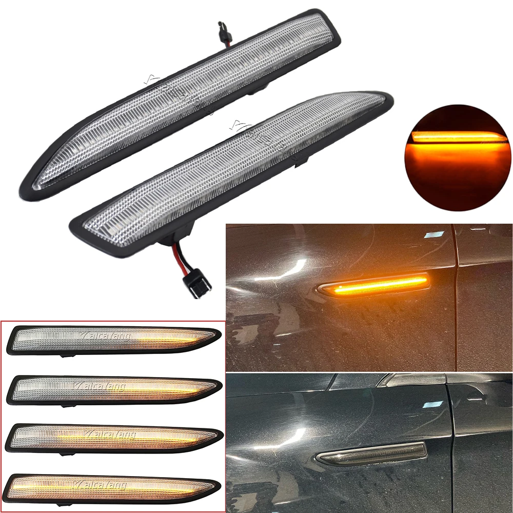 2pcs For Ford Mondeo Mk4 Hatchback Saloon Estate Turnier LED Dynamic  Blinker Side Marker Fender Turn Signal Light 7S71-13K354-AC - AliExpress