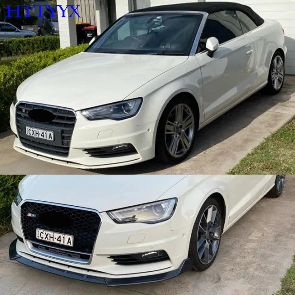 Car Front Bumper Splitter Lip Diffuser Body Kit Spoiler Guard For AUDI A3  8V S-Line S3 Standard Version 2014 -2020