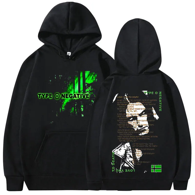 

Hoodie Tipe O Negatif Love You To Death Kaus Band Rock Metal Gothic Hip Hop Kasual Pria Hoodie Lengan Panjang Ukuran Besar