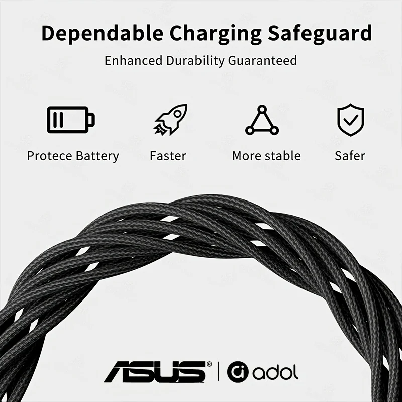 ASUS Thunderbolt 5 케이블 120Gbps PD 240W 데이터 케이블 MacBook, iPad, iPhone 및 안드로이드용 고속 충전 8K60Hz Type-C 케이블