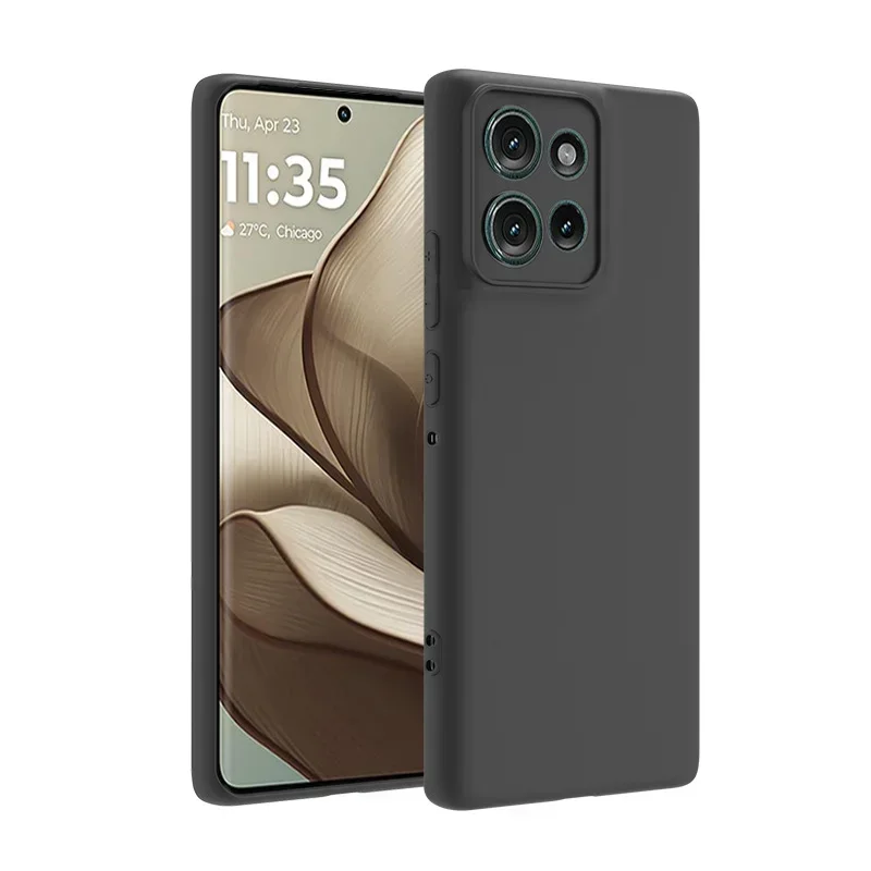 Slim Matte Black Soft TPU Silicone Back Cover Phone Case