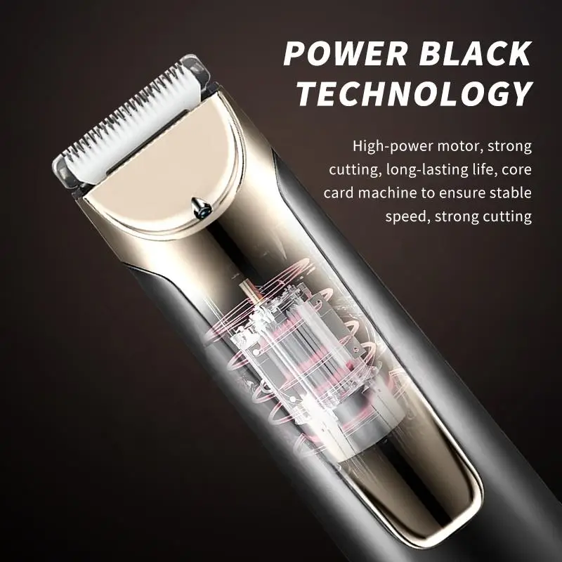 WAIKIL New Men's High Power Electric Hair clipper Oil Head Electric Pusher USB Charging Cordless Repair Machine Styling Tool 5