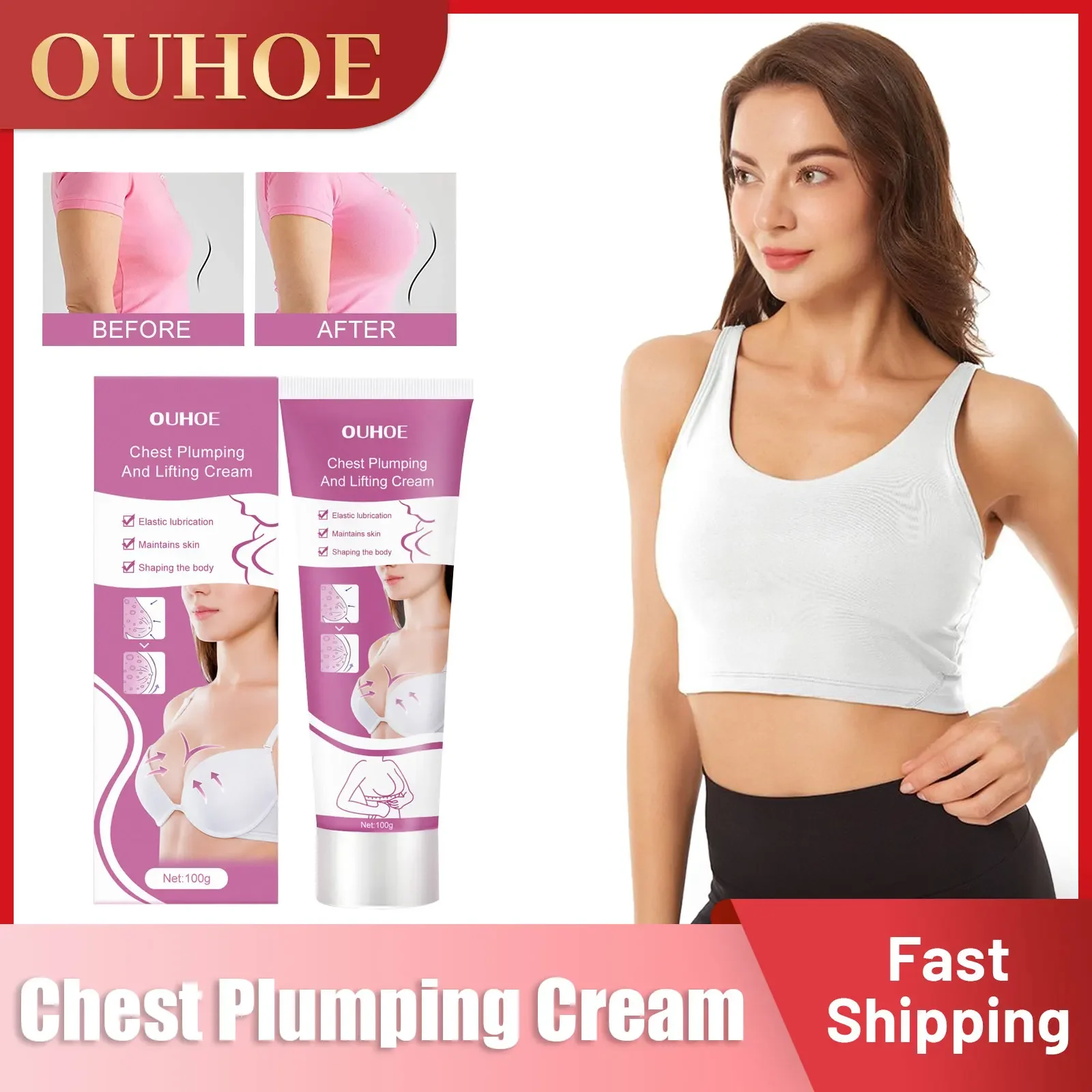Breast Enlargement Cream Plump Busts Frming Enhancement Lifting Nourishing Improve Sagging Massage Sexy Woman Bigger Chest Cream
