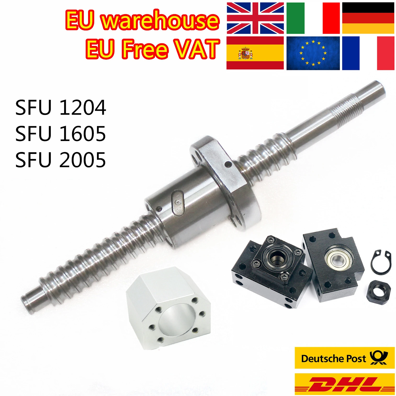 Sfu 2005 Nut Ball Screw Linear Bearing Housing Sfu 1605 Ball Screw