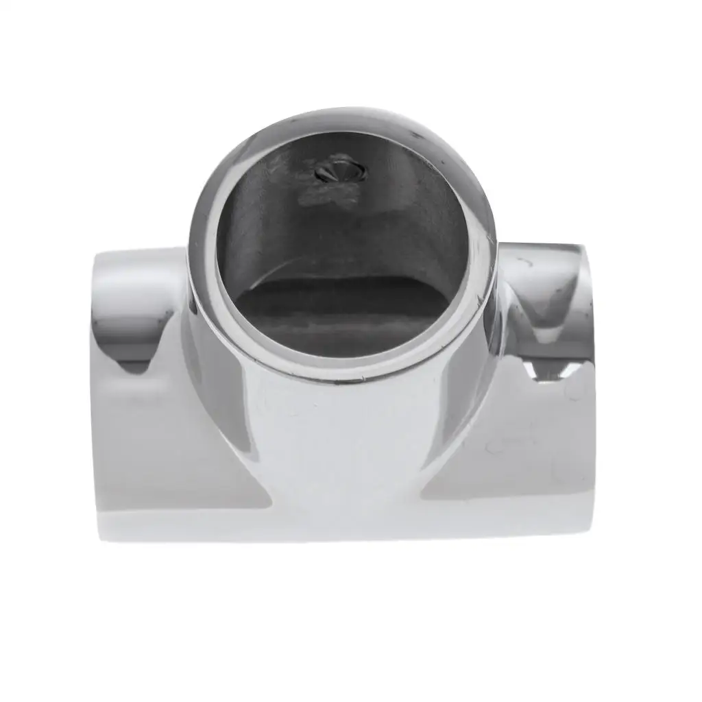 Polished 1 inch 90° 316 Marine Stainle Steel Tee Hardware Solid Boat Handrail Hand Rail Fittings Surface Mirror Poli