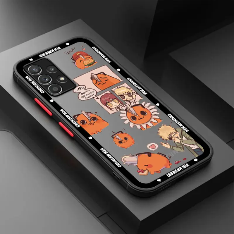 Anime Chainsaw Man Matte Phone Case Cover