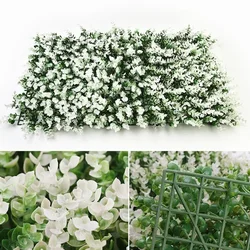Artificial Greenery Panel for Home and Garden Decor (White)
