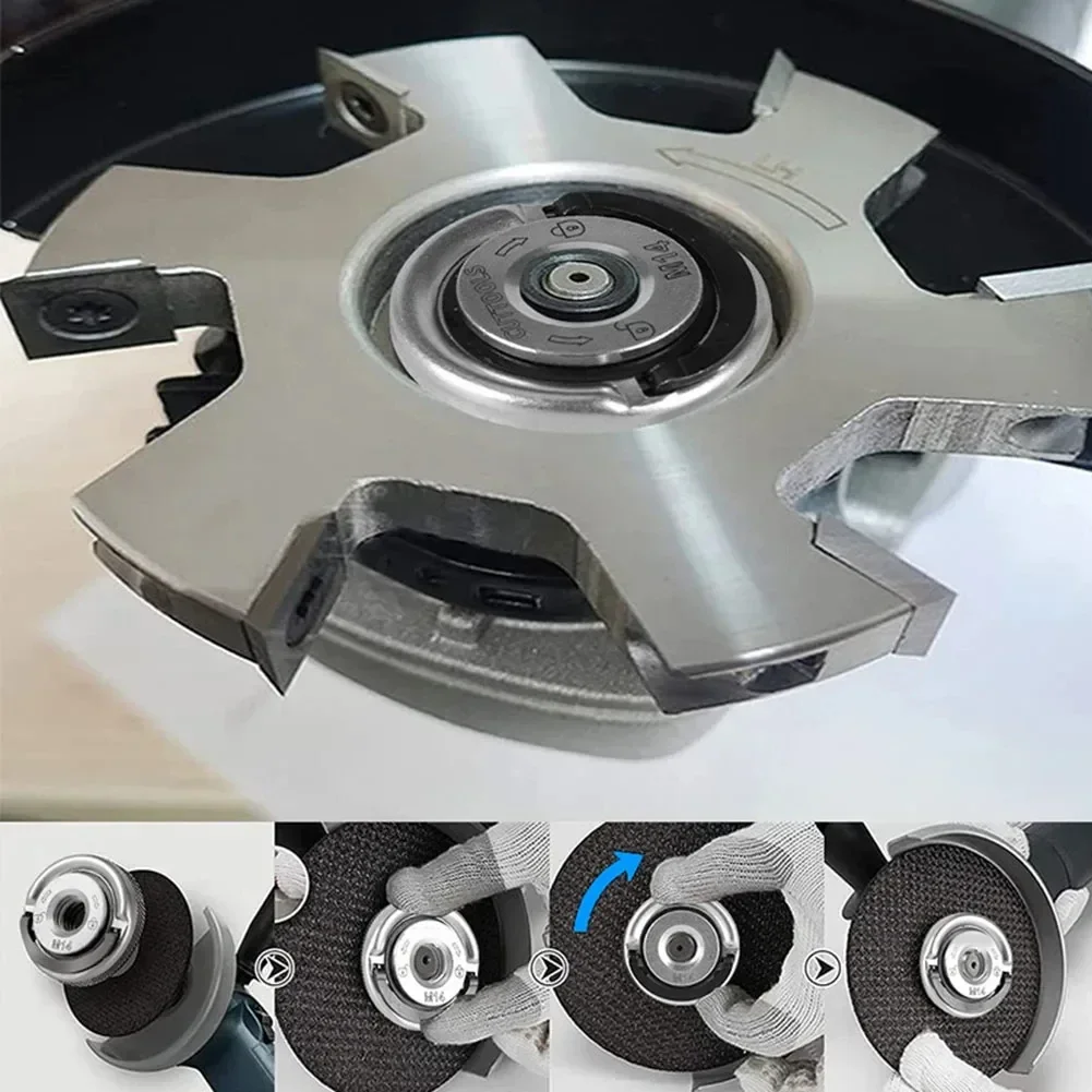 Angle Grinder Electric Angle Grinder Electric Grinder Quick Release Flange Nut M14 M10 Thread for Angle Grinder Clamping Flange