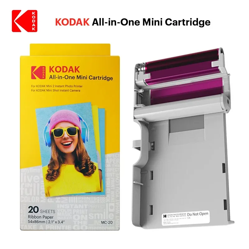 

KODAK All-in-One C210 paper Cartridges set leverage 4Pass printing technology 20 40 50 100 photo printer package ink