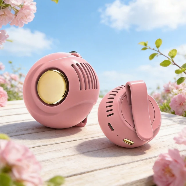 2026 New Portable Silent Mini Bladeless Electric Fan USB Rechargeable Mini Bladeless Fans for Outdoor Travel Office Walking 2