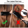 Professional Hair Straightener Heating Hot Hair Combs Dual Voltage Titanium Curling Iron Steam Flat Iron Hair Wide Plates Tools 6