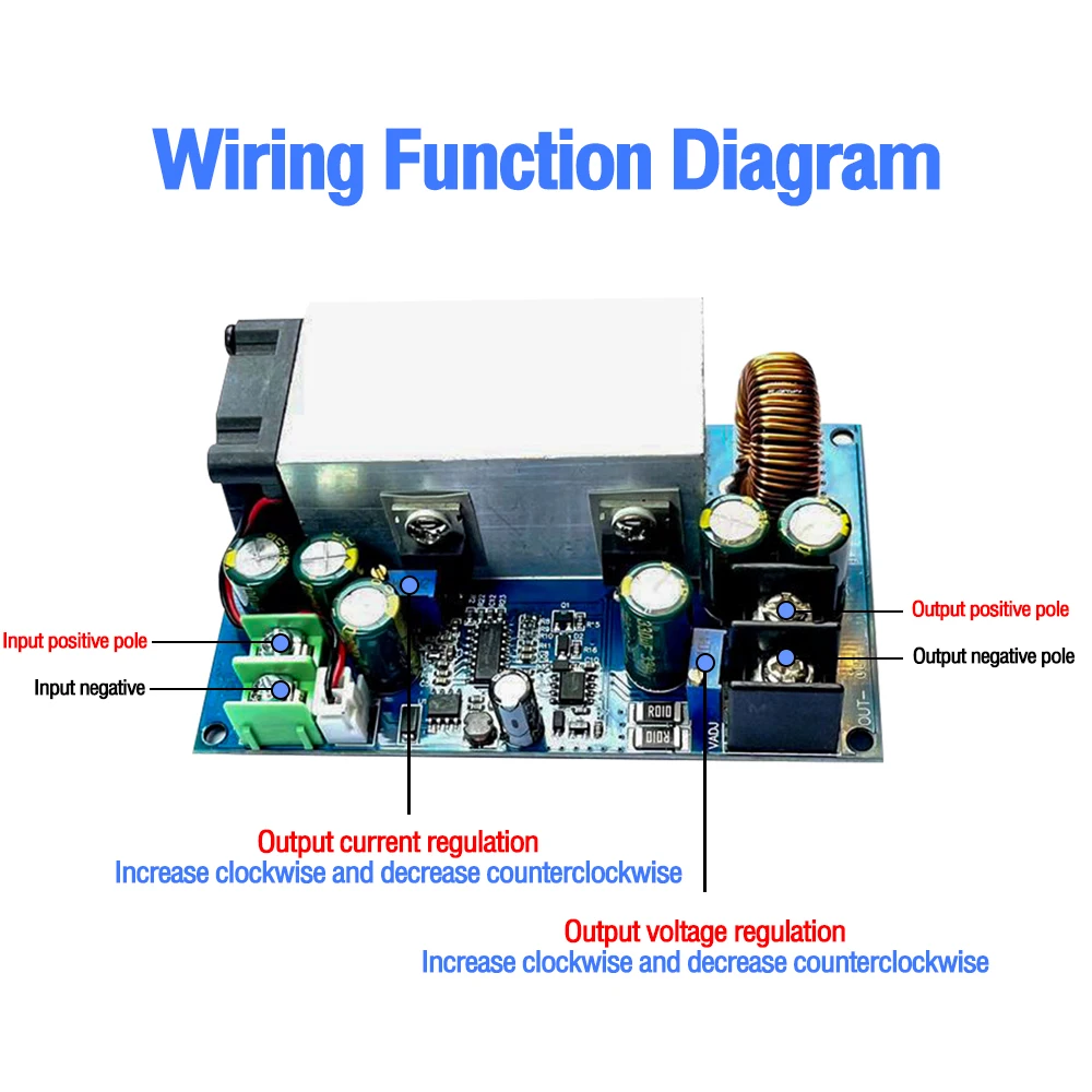 

High Power DC-DC 25A Adjustable Step Down Buck Converter Power Supply Module 12V-75V to 5V 19V 21V 24V 48V 600W Step Down Module