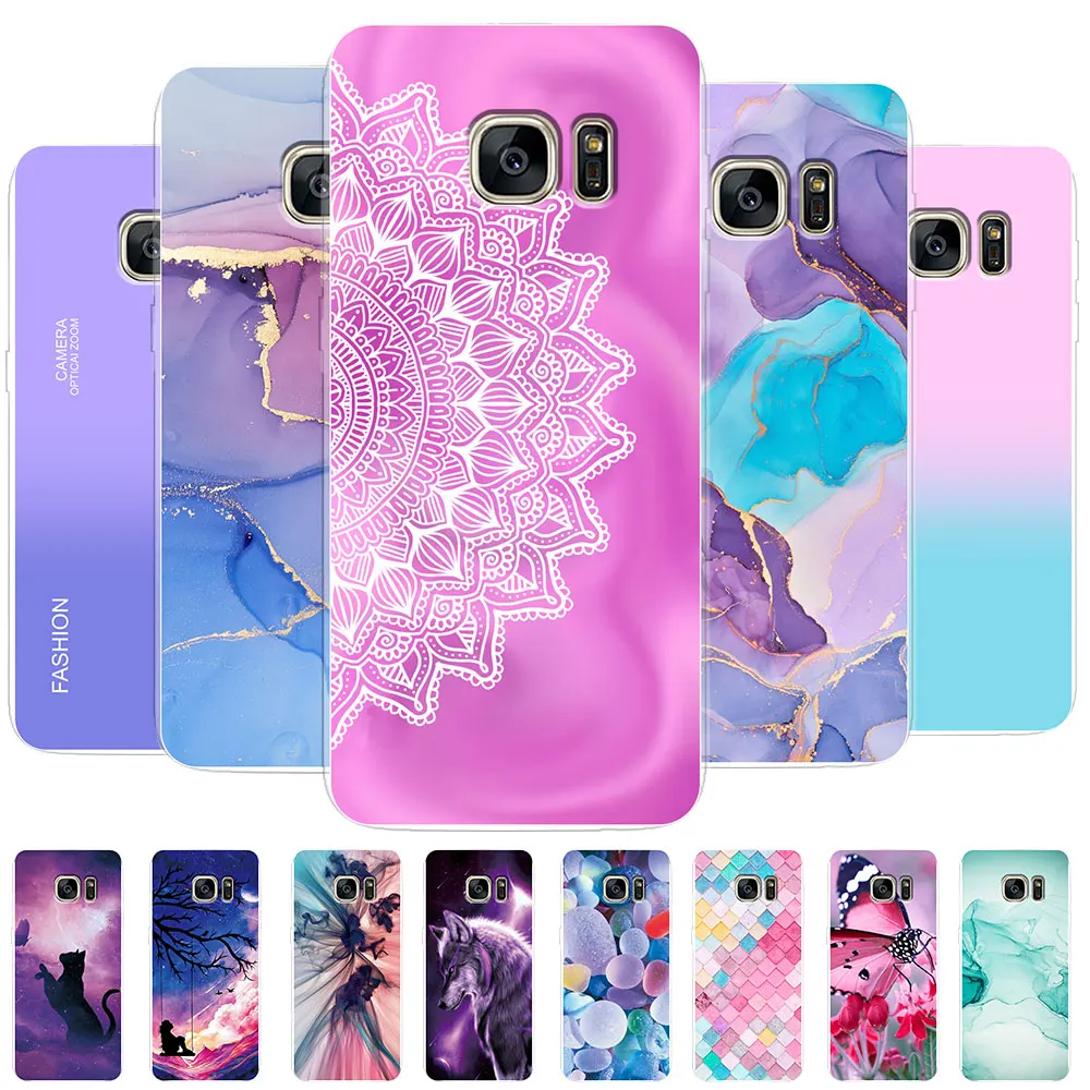 Per Samsung Galaxy S7 Edge Case Cute Silicone Fundas Custodia Morbida Per Samsung Galaxy S7 Edge S6 S6 Edge Plus Cover Trasparente Per Telefono