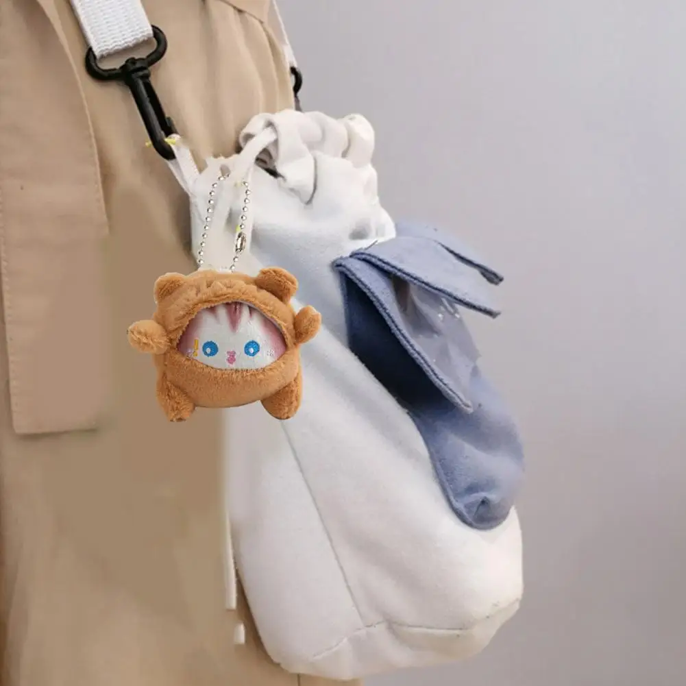 

Cute Plush Cat Toy Evenly Filled Plush Doll Cute Plush Toy Keychain Pendant Backpack Ornament Panda Rabbit Bear Stuffed for Kids