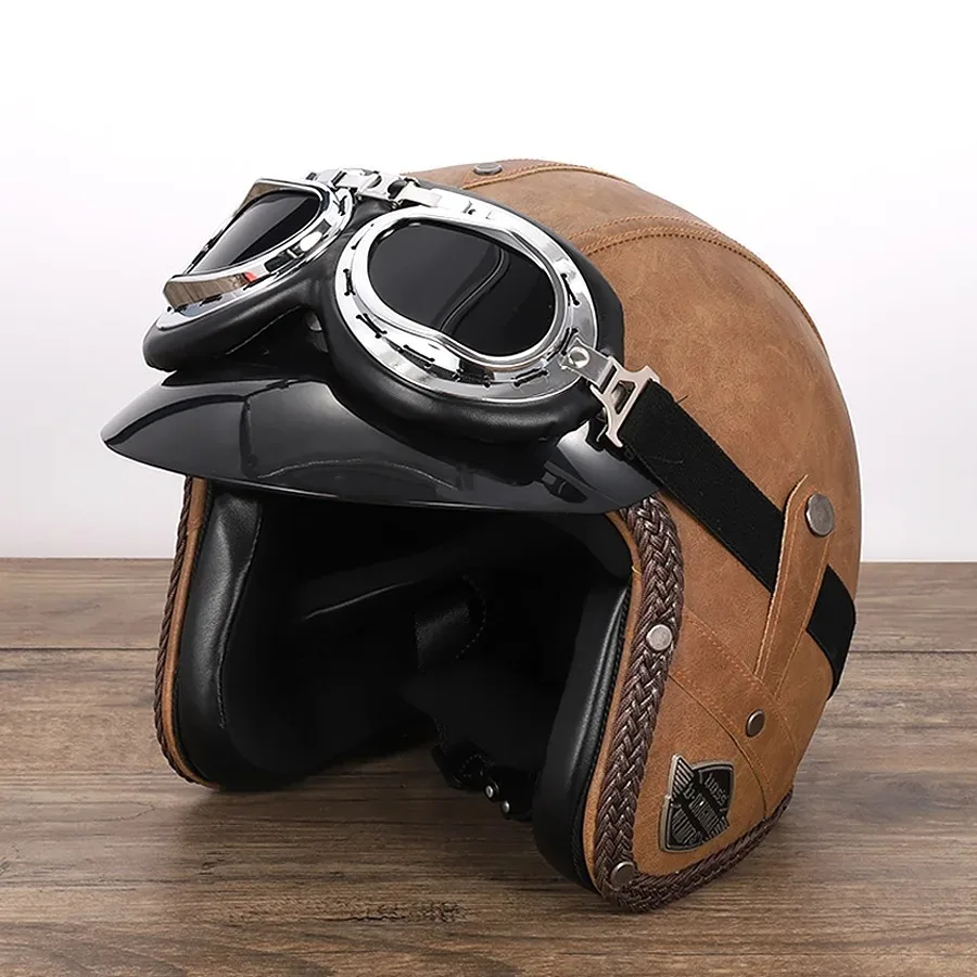 

New Retro Motorcycle Goggles Men Vintage Moto Classic Glasses Pilot Steampunk Windproof Dustproof Goggles Outdoor Sports Eyeweol