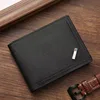 Men's Short Frosted Leather Wallet, Multi-Slot Coin Pocket Photo Holder Small Men's Wallet 3