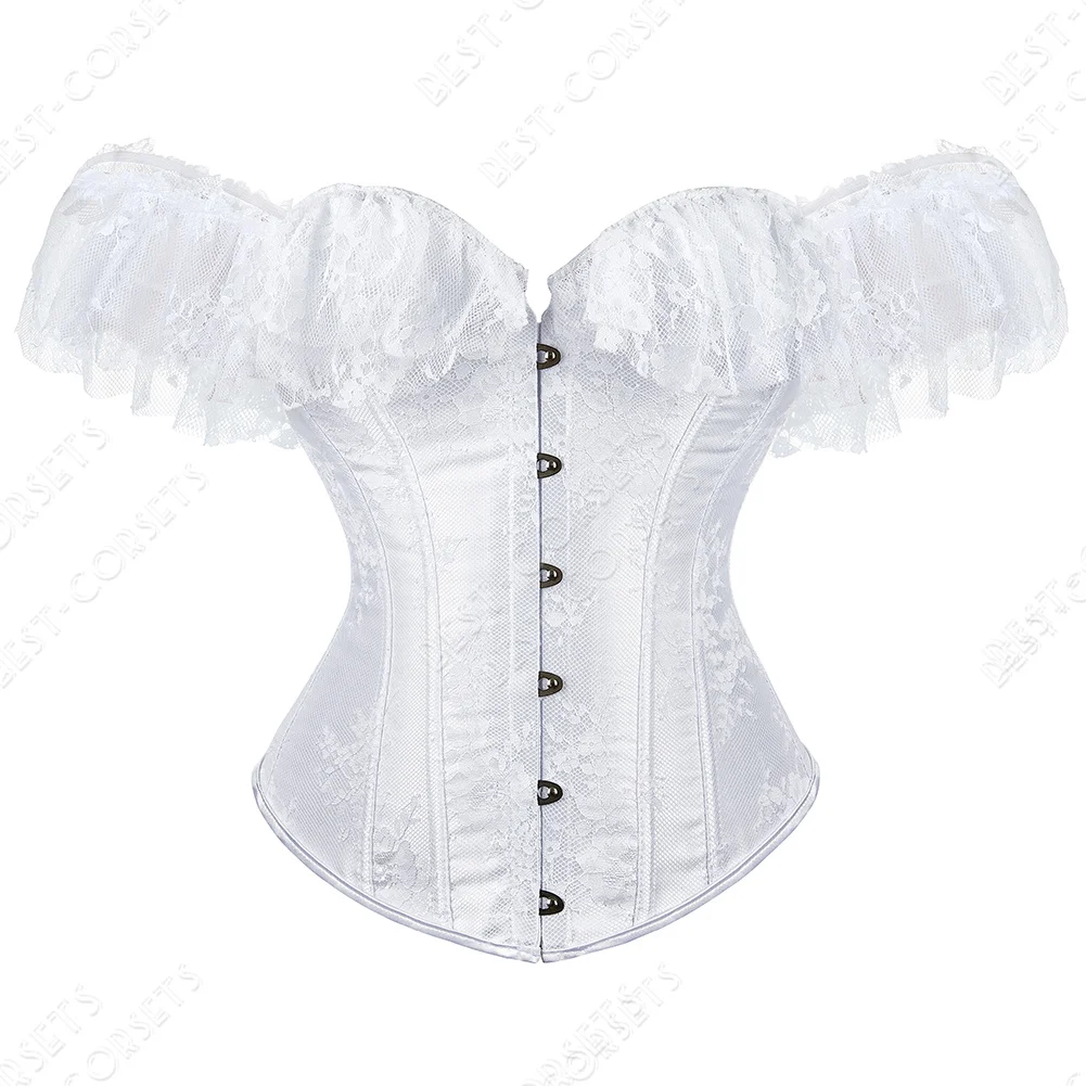 Sexy Pink Leopard & Lace Corset Bustier - Plus Size Gothic Floral Lingerie