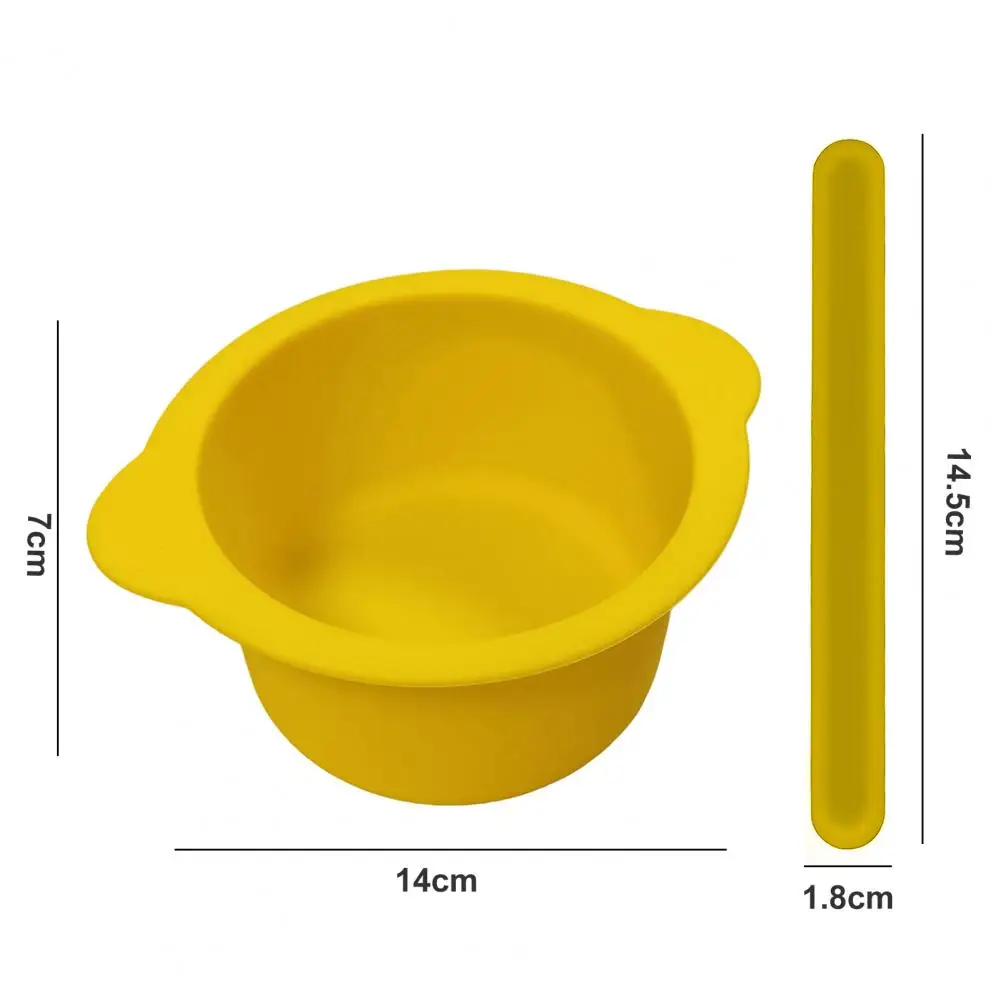 Wax Melting Bowl Silicone Wax Bowl Set with Spatula Sticks Easy Clean Hair Removal Pot Masque Bowl Non-stick Replacement for Wax 5